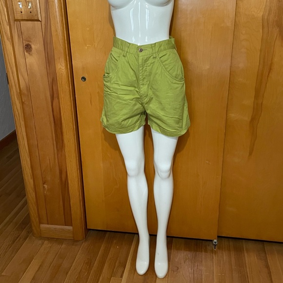 Vintage 80s Generra Collection High Waisted Shorts Size 7 Green - Picture 1 of 9